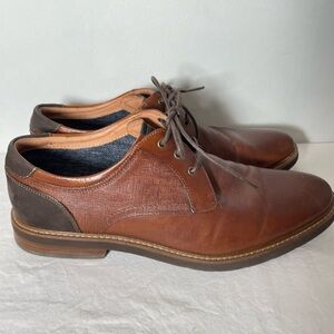 Men's Florsheim Two-tone Brown Leather Oxford Shoes 10.5